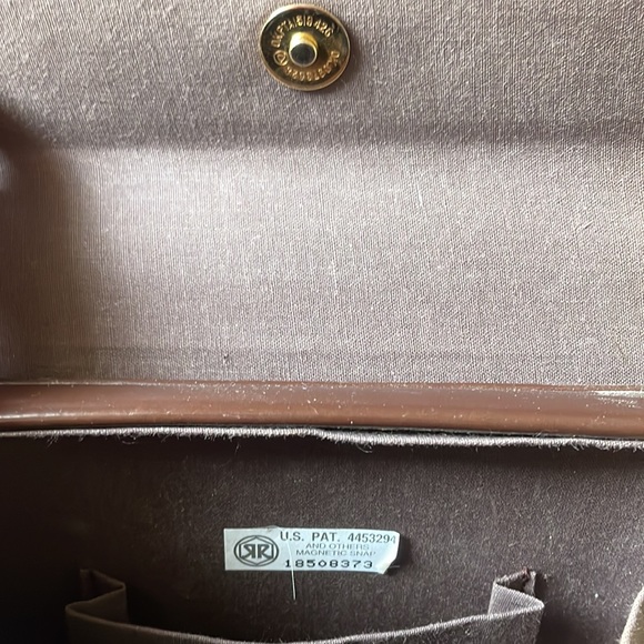 Vintage accordion style brown leather shoulder bag purse - Picture 6 of 9